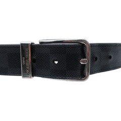 LOUIS VUITTON Ceinture Pont Neuf Damier Graphite Canvas M9402 Belt DDP Used