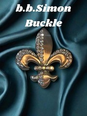 B.B. Simon Fleur De Lis Crystal Belt Buckle Swarovski AB Stones On Copper Buckle