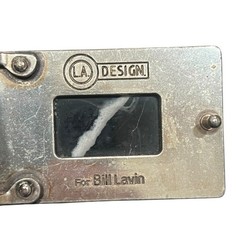 🖤 Leather Island by Bill Lavin Belt w/ Decorative Marble-Style Buckle
