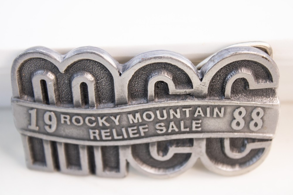 1988 Rocky Mtn MCC Mennonite Relief Sale Belt Buckle Ltd Ed #71/100 Denver CO
