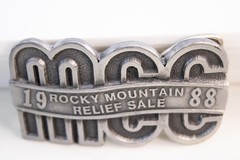 1988 Rocky Mtn MCC Mennonite Relief Sale Belt Buckle Ltd Ed #71/100 Denver CO