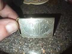 HWK Co. 925 Sterling Silver Antique belt buckle id&rsquo;d to World War I veteran