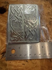 Belt Buckle Chrome Large Celtic Bird Design New Without Tags