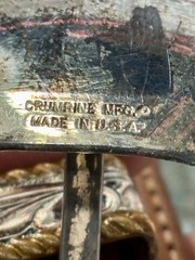 Justin Men’s Belt Crumrine Buckle Size 36 114 TN. Brown Top Grain Cowhide USA