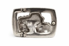 Artistic Money Frog Belt Buckle – Antique Silver Statement