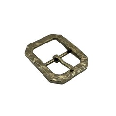 Vintage Hammered Copper Belt Buckle 38mm with Brass and Copper for Leather Strap