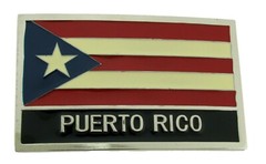 State of Puerto Rico Usa Flag Bandera puertorriquena Puertorriqueno Belt Buckles