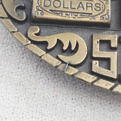 Belt Buckle – Pacific Brass and Buckle Indiana Metal Craft 1983 Las Vegas Slots