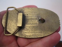 1977 JACQUES SEEDS BELT BUCKLE – FARMERS FEED THE WORLD – LIMITED ED. – GW-16