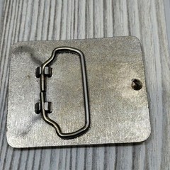 NRA Belt Buckle Mens Silver 2 Million Club Shield Stars Metal Rodeo Western Vtg