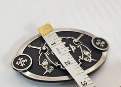 Swords & Cross Knight Shield Gothic Punk Rider Chrome Brand Belt Buckle #6216