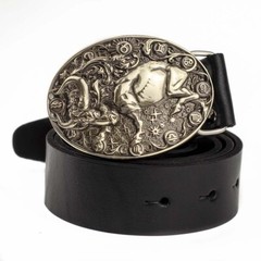 Taurus german silver belt buckle, Taurus Bull Horoscope Astrological Zodiac Sign
