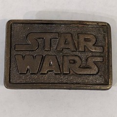 Vtg 1977 Star Wars Belt Buckle The Leather Shop San Francisco Brass Tone Logo