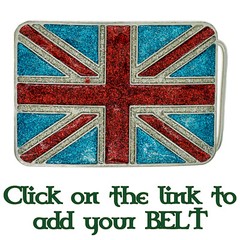 Union Jack England Flag Belt Buckle Bling Biker Patriotic English British