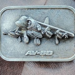 The Buckle Connection AV-8B Military Aviation Men&rsquo;s Silver Metal Belt Buckle