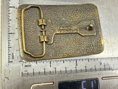 Nixon Logo Embossed on Leather Vintage Advertisement Promotional Belt Buckle