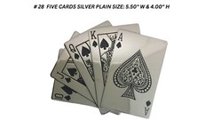 Royal Flush Playinc Cards Spade Silver Metal Lucky Las Vegas Casino Belt Buckle