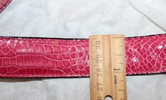 CROCODILE STERLING SILVER BELT BY ALEXANDER PINK ALLIGATOR 42