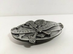 1984 Country Music Metal Belt Buckle ~ E-28 ~ Siskiyou Co Inc Williams Oregon