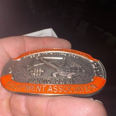 Historical Construction Equipment Show Belt Buckle Limited Edition Embossed 1992