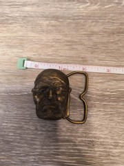 1977 Bergamot Brass Works Pirate Head Belt Buckle Great Condition