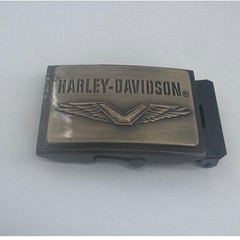 Harley-Davidson Belt Buckle Winged Logo Flip Top Clamp Classic Rectangle