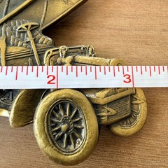 Vintage Stamar Boston Solid Brass Antique Ford Car Belt Buckle Automobile Relief