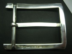 Sterling silver 925 buckle w/Genuine Lizard-1.1/2&Prime; belt MADE IN U.S.A.