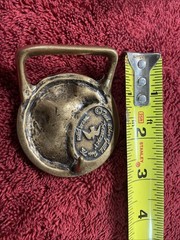 1975 Seascape Sea Gull Bird Solid Brass Belt Buckle Tech Ether Guild Vintage