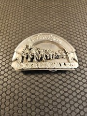 1989 Vintage Budweiser Beer Clydesdales Anhauser Collectible Belt Buckle