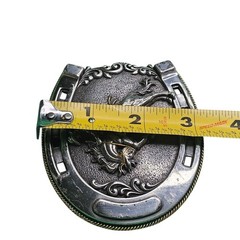 Western Style Men&rsquo;s Belt Buckle Silver Horse Rider