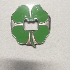 Lucky Four Leaf Clover Belt Buckle Bottle Opener St Patrick’s Day