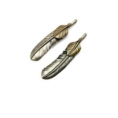 2pcs/Set Brass Charm Feathers Decoration Accessories Jewelry lot