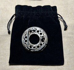 Vintage Style Round Belt Buckle Silver Tone Western Concho 2.5”