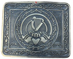 Belt Buckle Highland Kilt Claddagh Pattern Antique Finish /Scottish Kilt Buckles