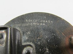 Vintage Solid Brass American Half Dolar Liberty Bell Patriotic Belt Buckle #873