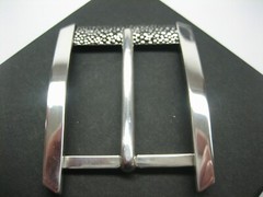 STERLING SILVER 925 BUCKLE WITH GENUINE LIZARD 1.5&Prime; BELT MADE IN U.S.A.