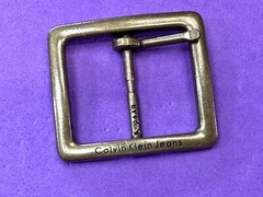 Replacement Center Bar Silver Tone Dress Belt Buckle Calvin Klein Jeans