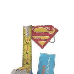 Superman Silver Red/yellow logo buckle metal belt NWT