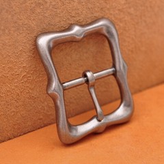 Solid Antique Silver Center Bar Pin Belt Buckle Fits 40mm DIY Leathercraft Belts