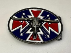 Longhorn Steer Bull Skull Southwestern Native American Vibe Belt Buckle