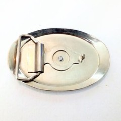 Vintage Silver and Gold Tone Running Horse Themed Belt Buckle