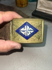 Vintage Rare 1940s 1950s John Marshall Cadet Corps Richmond VA Belt Buckle