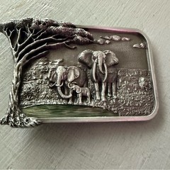 Jean&rsquo;s Friend Elephants VINTAGE Belt Buckle