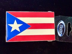 Puerto Rico Flag Commemorative Patriotic 2004 Belt Buckle by Silver Moon