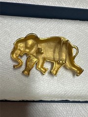 Vintage Golden Elephant Belt Buckle