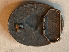 Vintage SMITH TOOL Solid Brass Belt Buckle Heavy Raised Drill Bit 3&Prime; x 2.5&Prime;