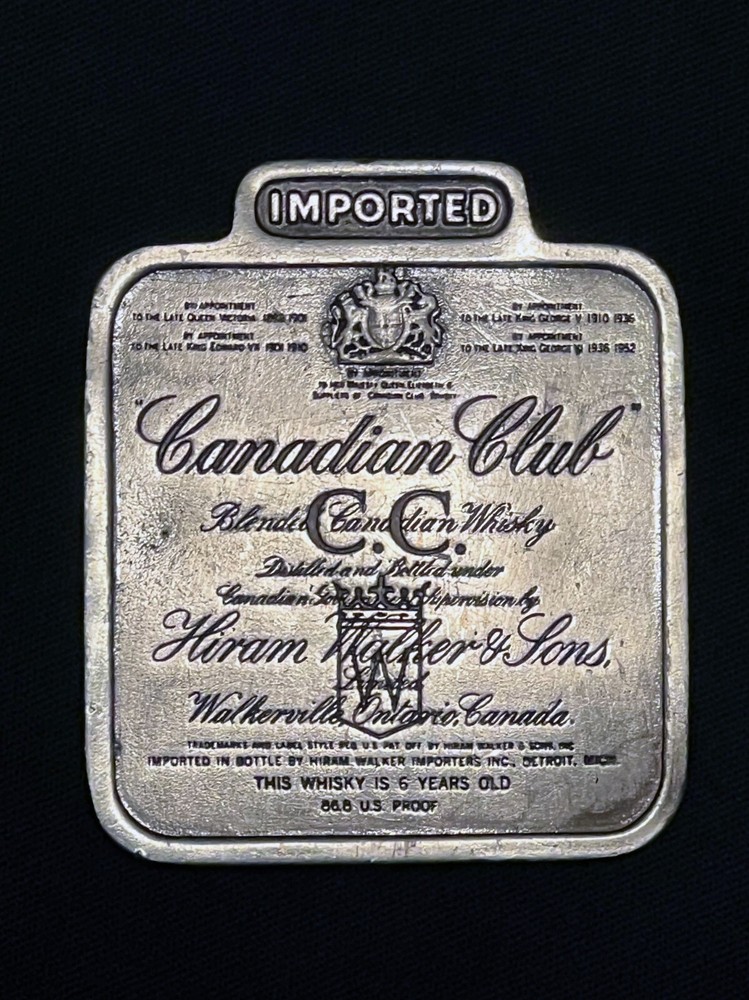 C.C. Canadian Club Whiskey Belt Buckle From Bergamot Brass Works 1975 – Preowned