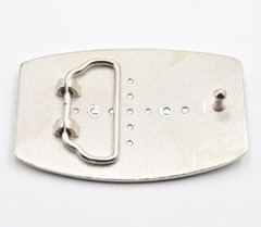 KISS Belt Buckle logo Chrome silver Gene Paul Ace Peter Zinc Alloy rock metal