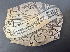 Manchester ESC Clothing Company Vintage Silver Color Belt Buckle
